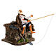 Pescador com movimento para presépio napolitano com figuras altura média 10 cm s3