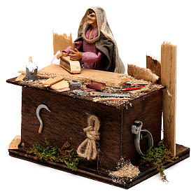 Neapolitan nativity scene woodcutter with movement 12 cm