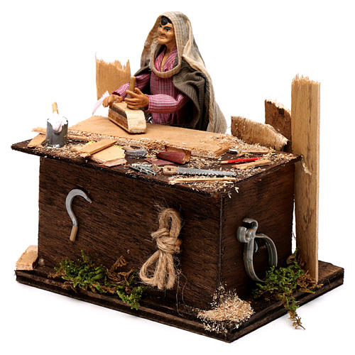 Neapolitan nativity scene woodcutter with movement 12 cm 2