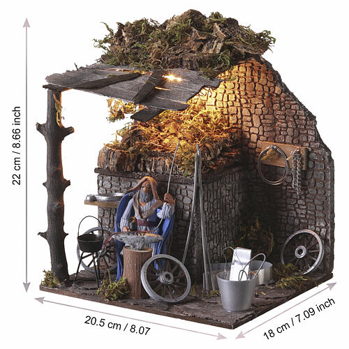 Schmied 10cm bewegliche Krippenfigur 2