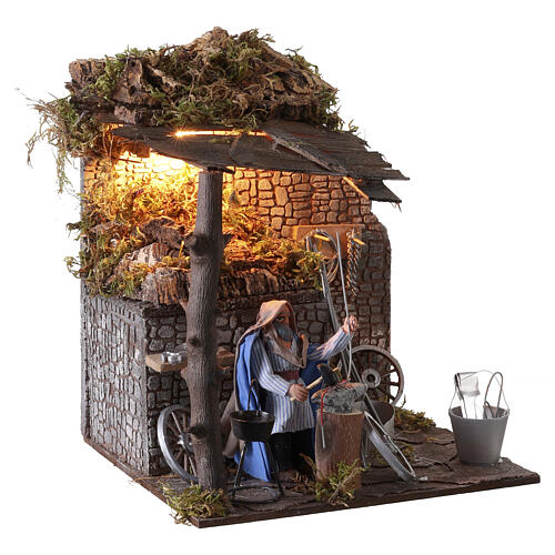 Schmied 10cm bewegliche Krippenfigur 3