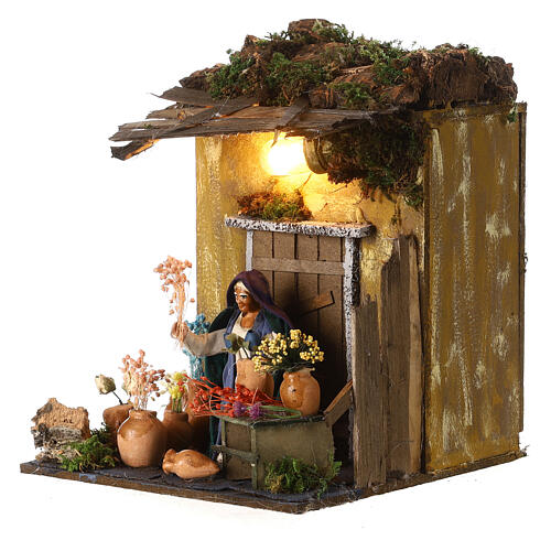 Neapolitan nativity scene moving florist 10 cm 2