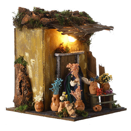 Neapolitan nativity scene moving florist 10 cm 3