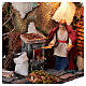 Neapolitan nativity scene elderly woman chestnut seller 10 cm with lights s2