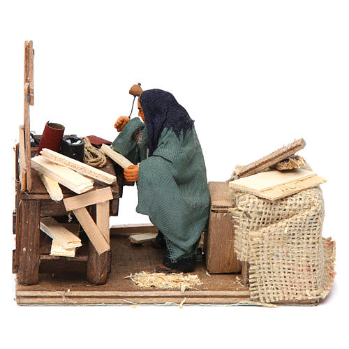 Neapolitan nativity scene moving carpenter 10 cm 3