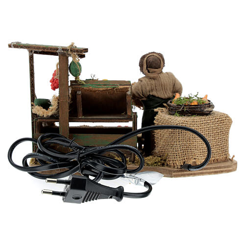 Sprzedawca owoców poruszający się, szopka neapolitańska, 10 cm 4