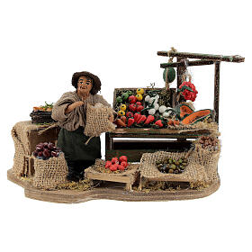 Neapolitan nativity scene moving fruit seller 10 cm