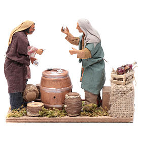 Neapolitan nativity scene card players 14 cm