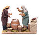 Neapolitan nativity scene card players 14 cm s1