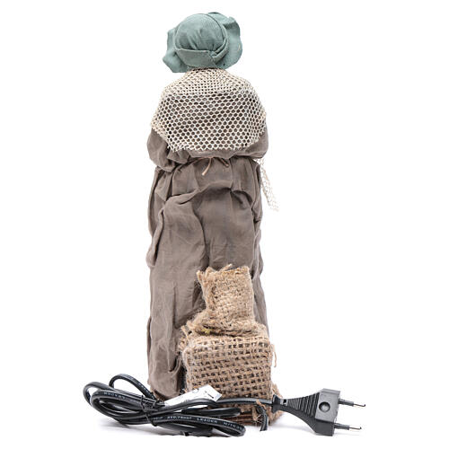 Figurka kobiety z kurami, ruchoma, 30 cm, szopka neapolitańska 4