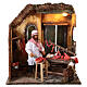 Neapolitan nativity scene butcher with meat 24 cm s1