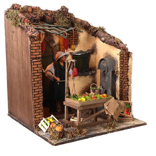 Scena frutta movimento 24 cm presepe napoletano 5