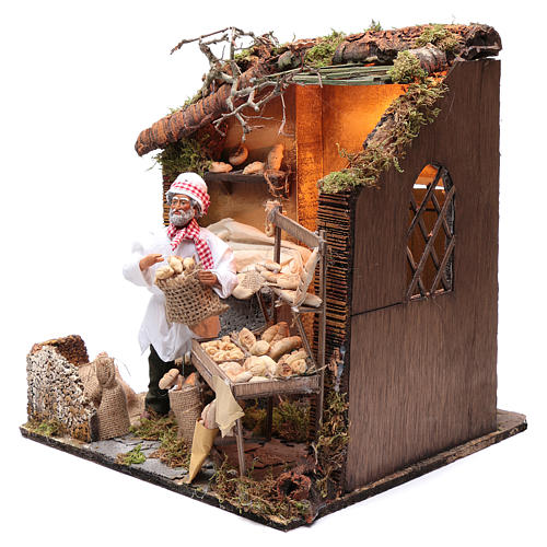 Scène pain mouvement 24 cm crèche napolitaine 2