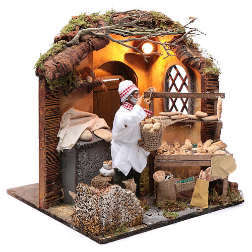 Scène pain mouvement 24 cm crèche napolitaine 3