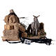 Moving farmer and donkey Neapolitan Nativity Scene 12 cm s4