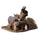 Moving Farmer and Donkey Nativity from Naples 12 cm s3
