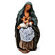 Donna che allatta il bambino presepe di Napoli 30 cm s1