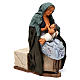 Donna che allatta il bambino presepe di Napoli 30 cm s3