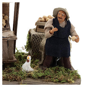 Moving egg seller Neapolitan Nativity Scene 10 cm