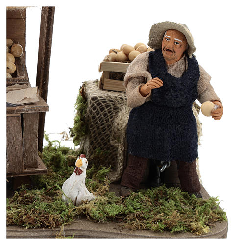 Moving egg seller Neapolitan Nativity Scene 10 cm 2