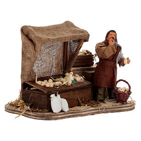 Mouvement vendeur d'oeufs 10 cm crèche Naples