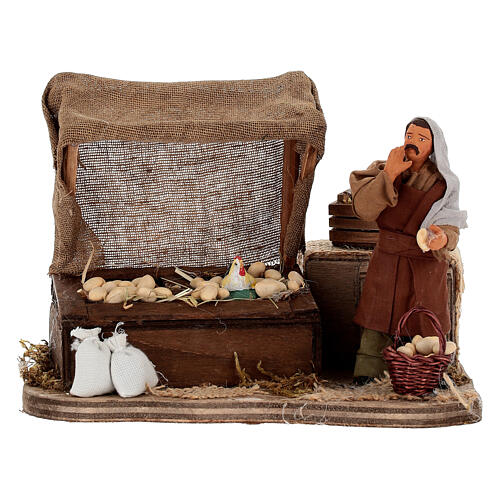 Movimento venditore di uova presepe napoletano 10 cm 1