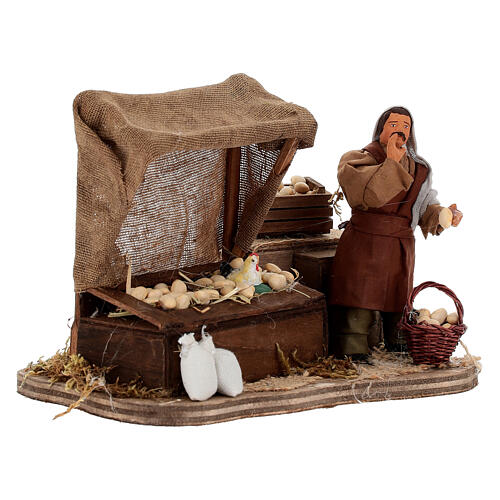 Movimento venditore di uova presepe napoletano 10 cm 2