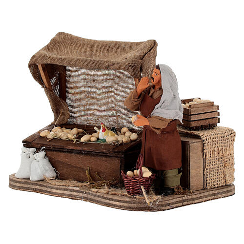 Moving Egg Vendor Nativity from Naples 10 cm 3