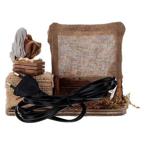 Moving Egg Vendor Nativity from Naples 10 cm 4