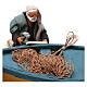 Szkutnik naprawiający łódź figurka ruchoma, szopka z Neapolu 12 cm s2