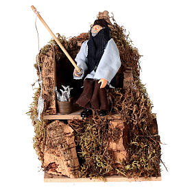 Fisherman on Cliff movement for 12 cm nativity