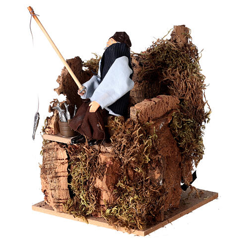 Fisherman on Cliff movement for 12 cm nativity 2