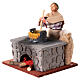 Woman stirring cornmeal mush movement for 12 cm nativity scene s2