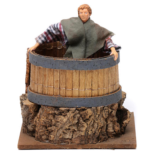 Pigiatura dell'uva movimento per presepe 12 cm 1