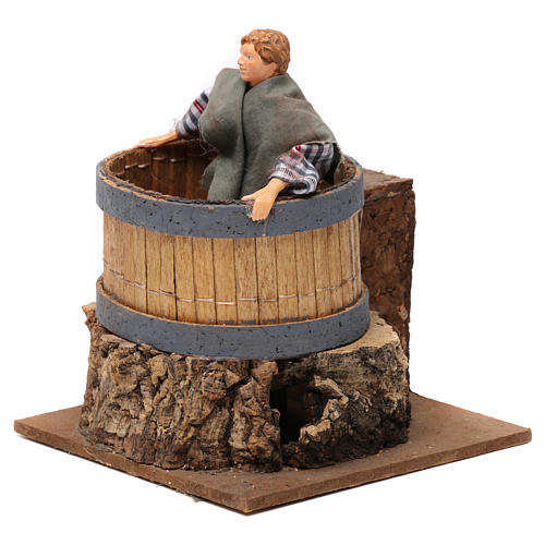 Pigiatura dell'uva movimento per presepe 12 cm 2
