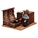 Venditrice di caldarroste movimento per presepe 12 cm s1