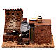 Venditrice di caldarroste movimento per presepe 12 cm s2