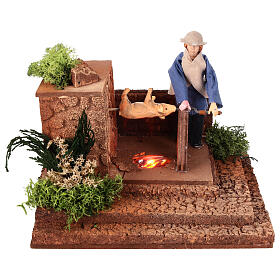 Man at the spit movement for 12 cm nativity scene