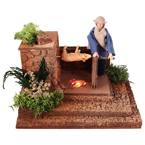 Man at the spit movement for 12 cm nativity scene 1