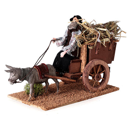 Farmer on Carriage moving for 12 cm nativity 3
