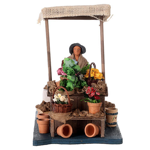 Moving Florist with Stand for Neapolitan nativity of 12 cm 1