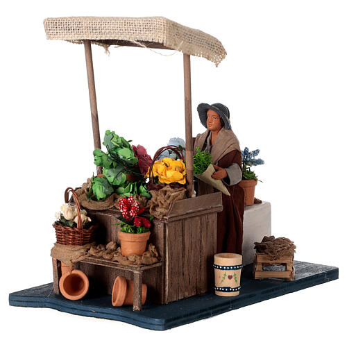 Moving Florist with Stand for Neapolitan nativity of 12 cm 2