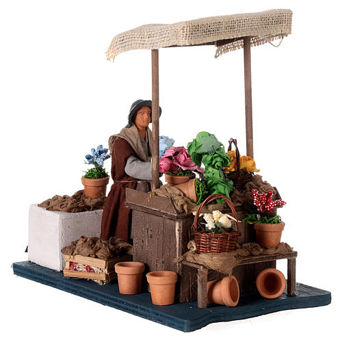 Moving Florist with Stand for Neapolitan nativity of 12 cm 3