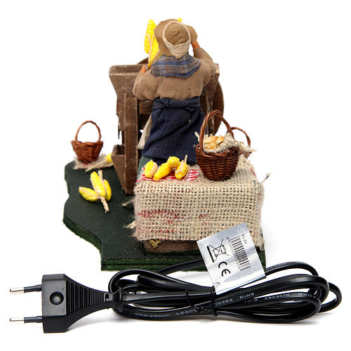 Moving Man with Corncobs for Neapolitan nativity of 12 cm 4