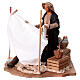 Moving woman beating the laundry for Neapolitan Nativity Scene 24 cm s1