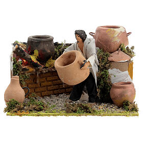 Man Cooking moving action 12 cm nativity