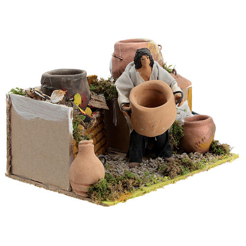 Man Cooking moving action 12 cm nativity 3
