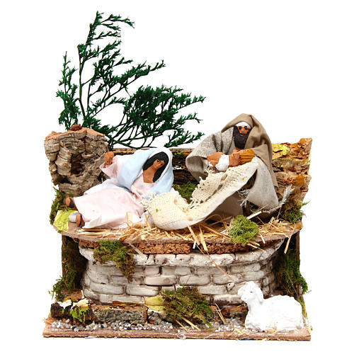 Nativité en mouvement 12 cm crèche 1