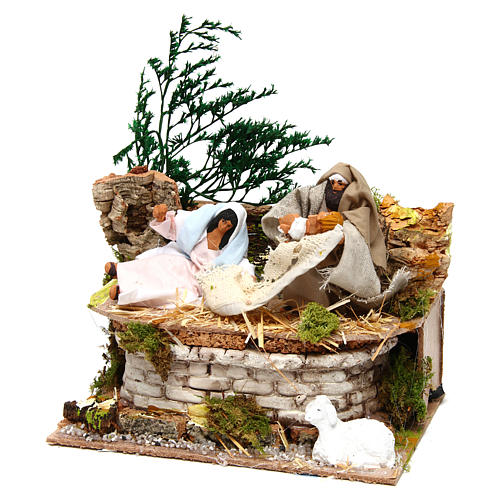 Nativité en mouvement 12 cm crèche 2