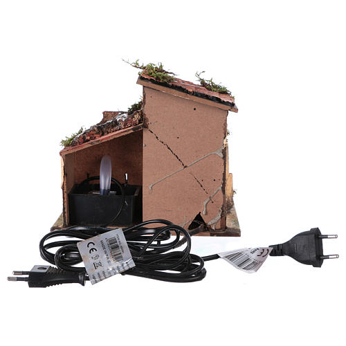 Moving laundress and fountain with pump 15x20x15 cm 4